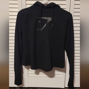 Gymshark Black Workout Cropped Hoodie